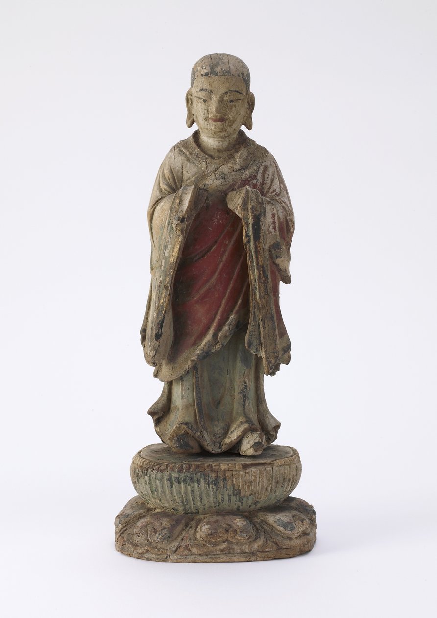 Figur av munken A-nan (Ananda) av Qing Dynasty Chinese School