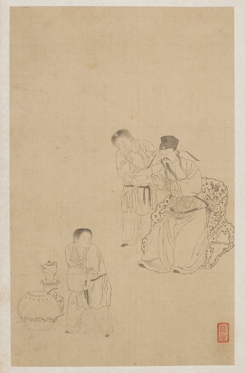 Figurer av Qing Dynasty Chinese School