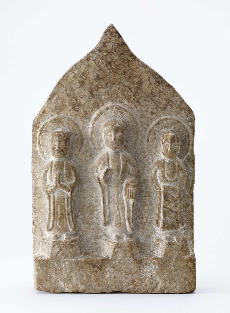 Forfalskning av et lite buddhistisk nettbrett av Qing Dynasty Chinese School