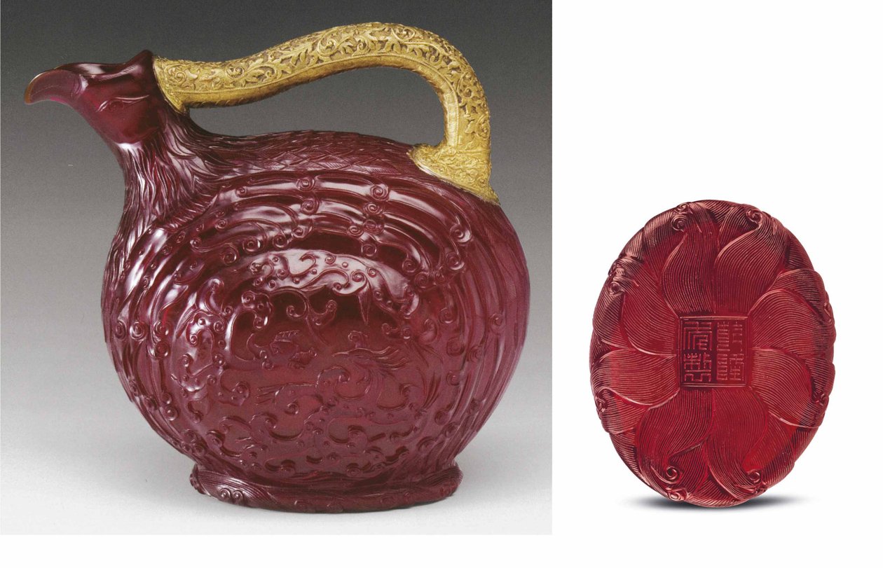 keiserlig fugleformet ewer av Qing Dynasty Chinese School
