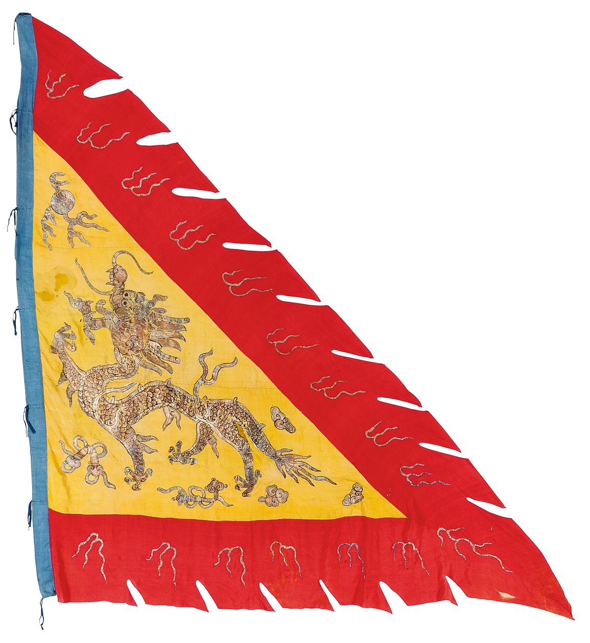 En av et par bannere, ca. 1900 (silke) av Qing Dynasty Chinese School