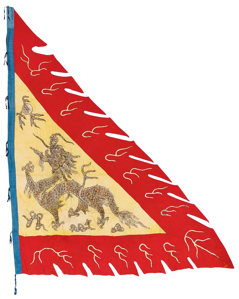 En av et par bannere, ca. 1900 (silke) av Qing Dynasty Chinese School