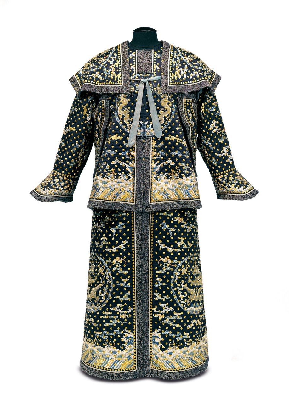 Sjeldne keiserlige vaktmanns seremonielle uniform, Qianlong / Jiaqing-perioden (1736-1820) (silkesateng) (se også 992766-7) av Qing Dynasty Chinese School