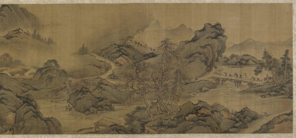 Reiser i fjell og bekker av Qing Dynasty Chinese School