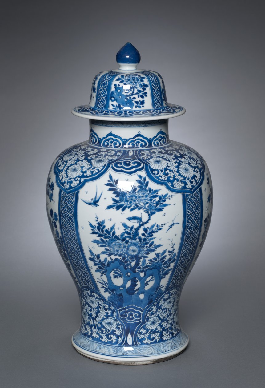 Vase med omslag, 1662-1722 av Qing Dynasty Chinese School