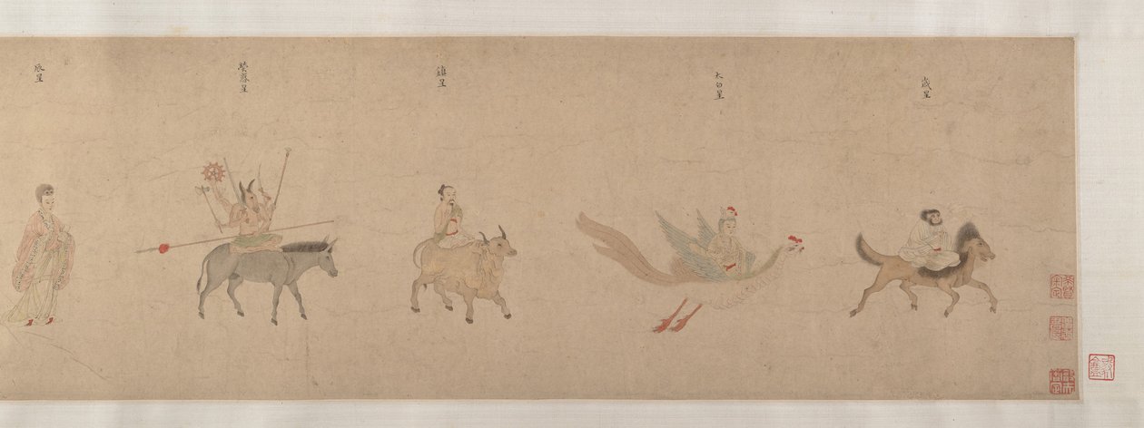 Divinities of the Planets and Constellations, 1500-tallet. av Qiu Ying