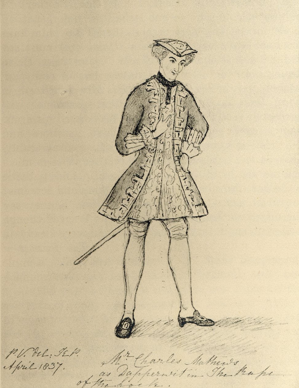 Charles Matthews (1803-78) av Queen Victoria