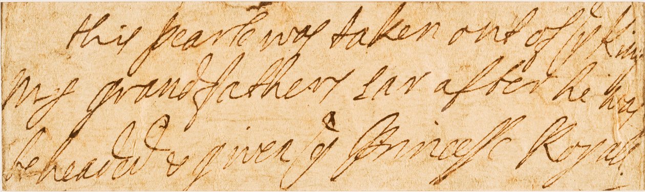 Manuskriptnotat (blekk på papir) av Queen Mary II of England