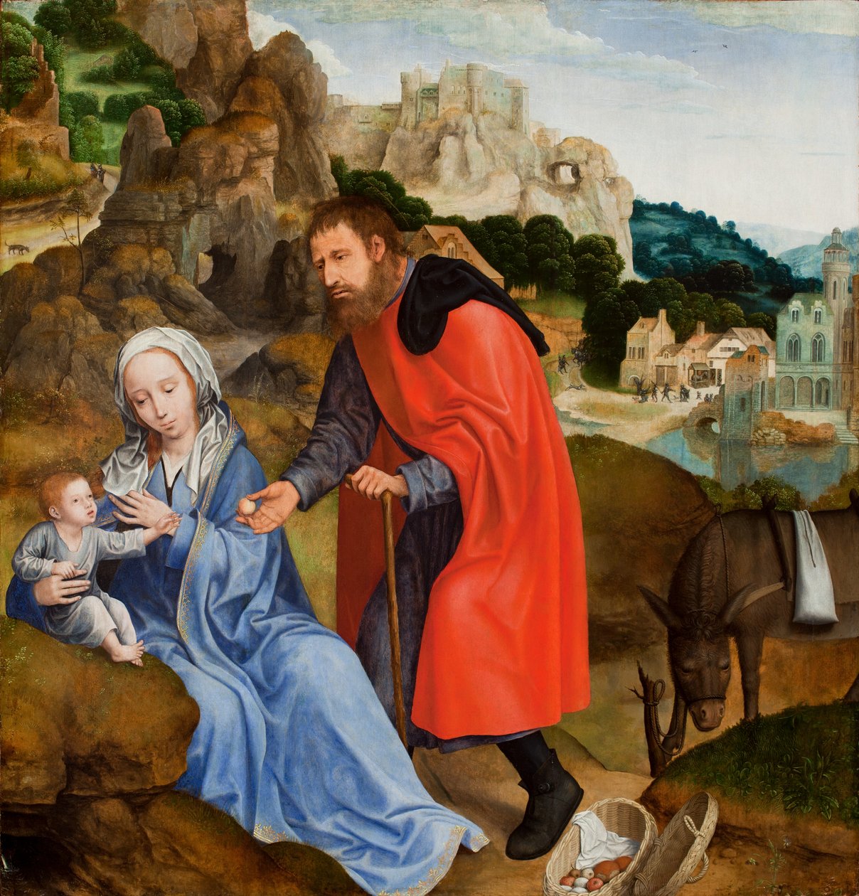 Resten på flukten til Egypt, ca. 1509-13 av Quentin Massys or Metsys