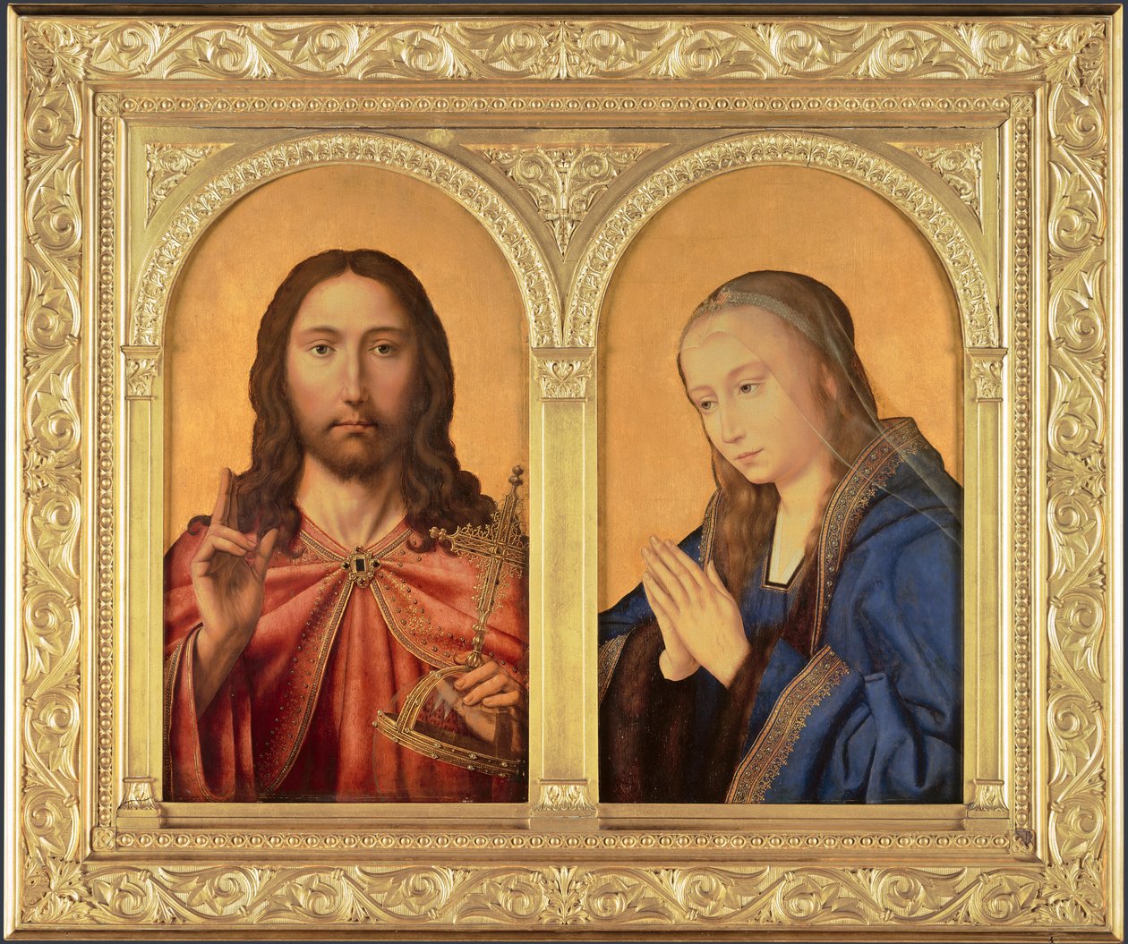 Diptych: Kristus og jomfruen, mellom 1500 og 1550 av Quentin Massys or Metsys