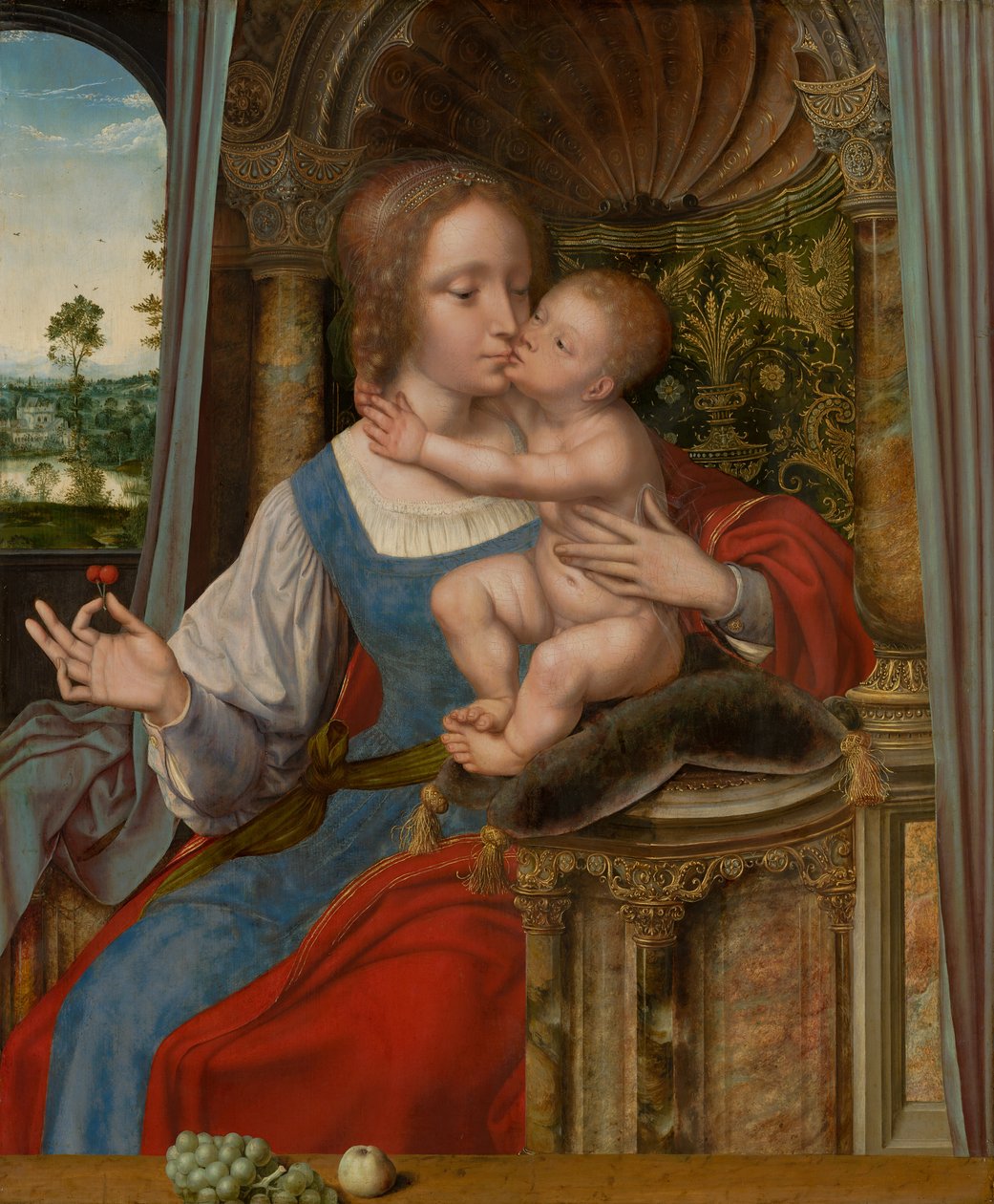 Madonna og barn, ca. 1525-30 av Quentin Massys or Metsys