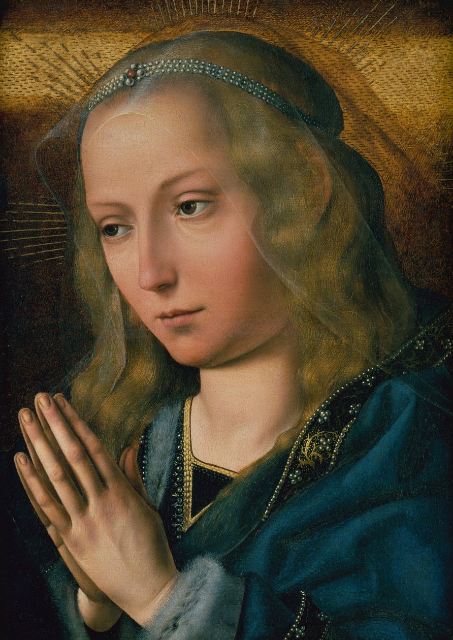 The Virgin in Adoration, ca. 1491-1505 (olje på panel) av Quentin Massys or Metsys