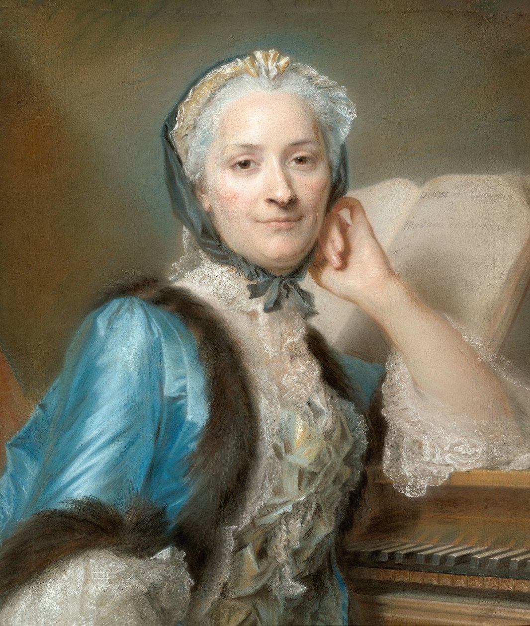 Portrett av Madame Anne-Jeanne Cassanéa de Mondonville, født Boucon (1708-1780) av Quentin de la Latour