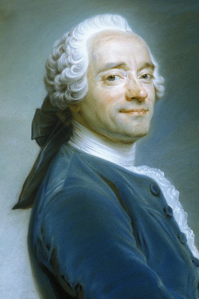 Quentin Latour (1704-1788) - selvportrett på de frillede blondene, cirka 1751 (pastell) av Quentin de la Latour
