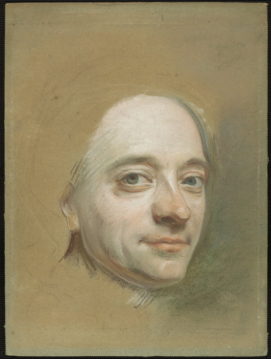 Selvportrett, ca. 1737 (pastell på grønnbrunt lagt papir) av Quentin de la Latour