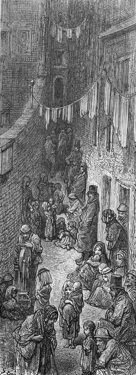 'Orange Court-Drury Lane', 1872 av Quesnel