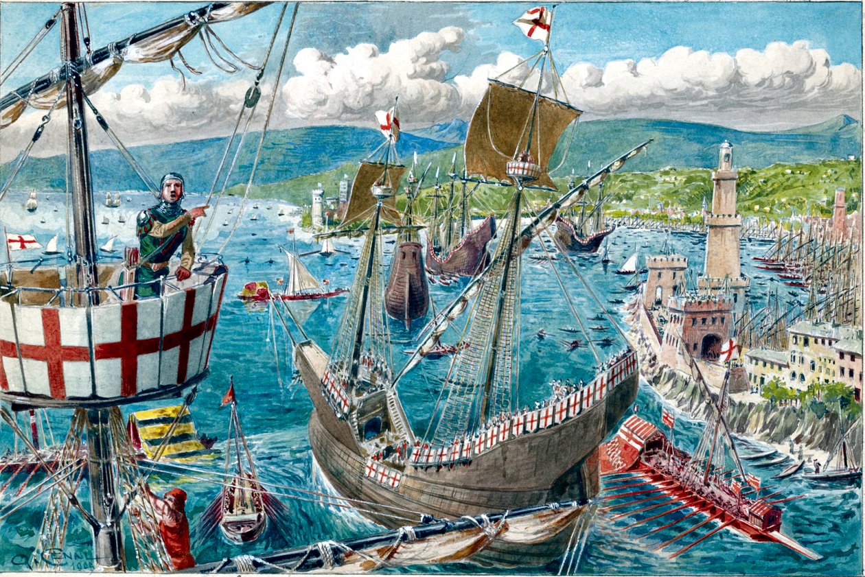 Havnen og flåten i Genova av Quinto Cenni