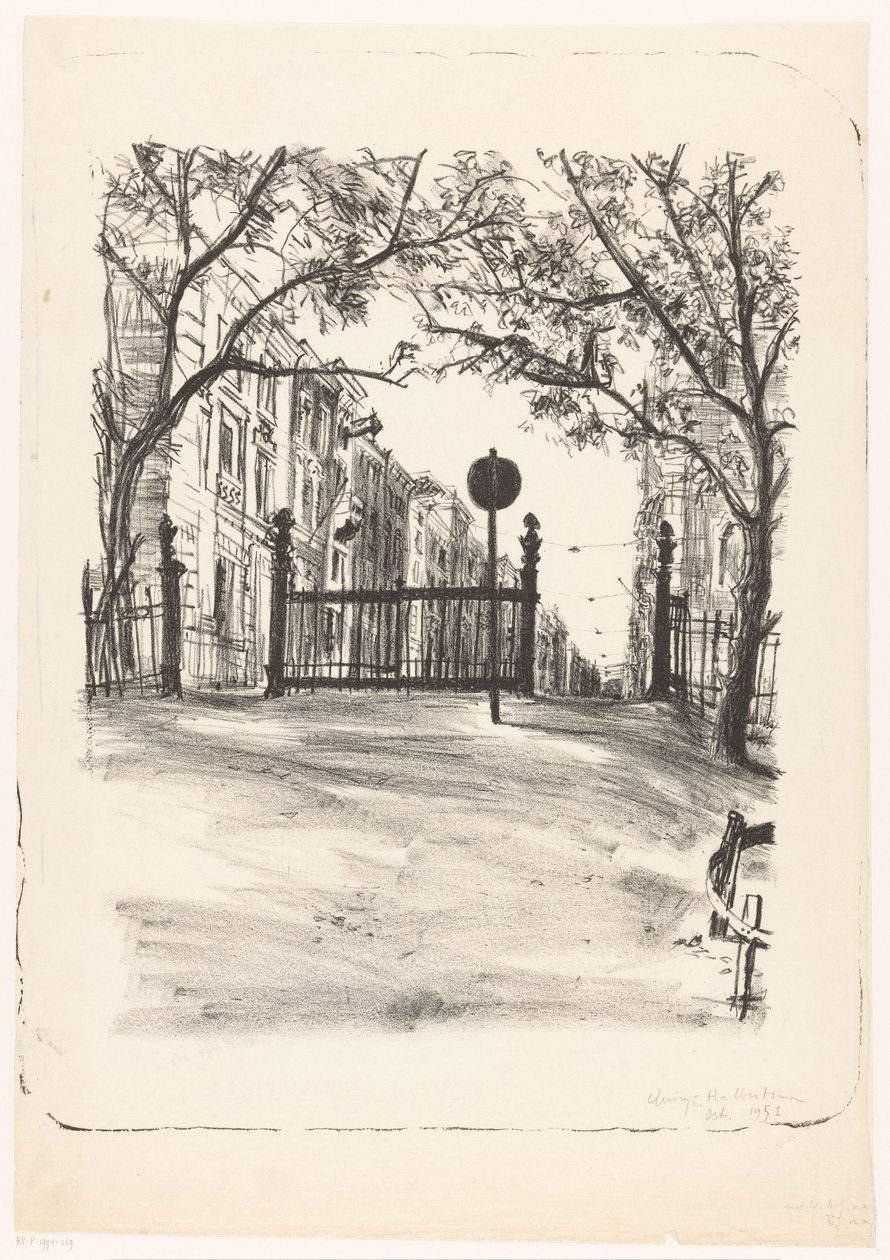 Utgang fra Vondelpark av Quirijn Halbertsma (signed by artist)
