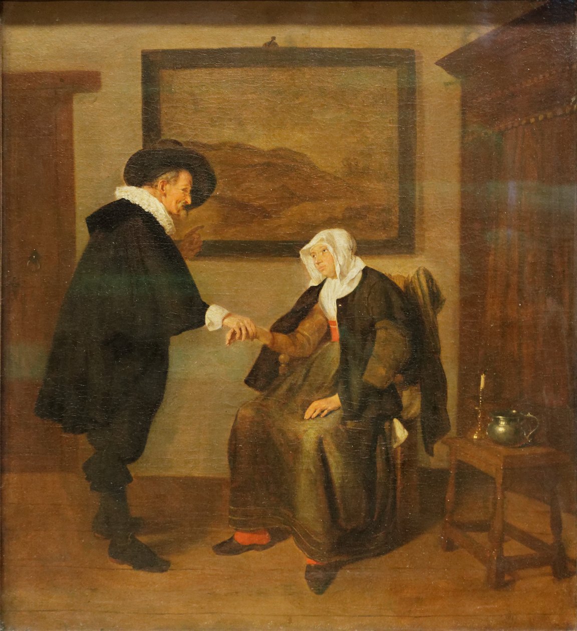 Quiringh Gerritsz. van Brekelenkam - La visite du médecin av Quiringh Van Brekelenkam