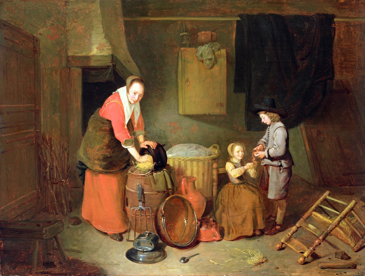 Et kjøkkeninteriør, 1600-tallet av Quiringh Gerritsz. van Brekelenkam