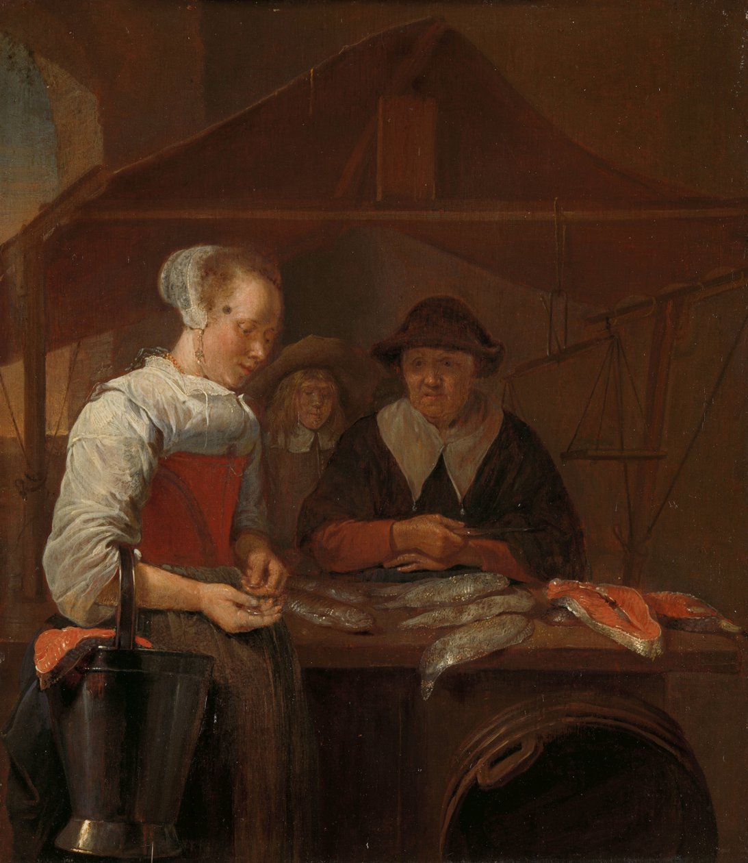 Fiskefruen av Quiringh Gerritsz. van Brekelenkam