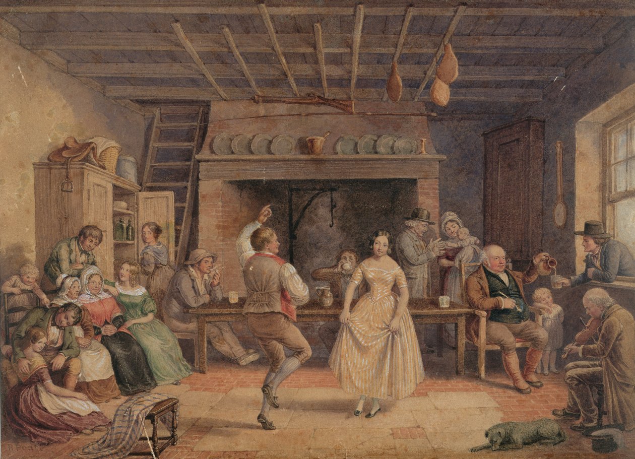 Dans i Farmhouse Kitchen (wc på papir) av R. Poate