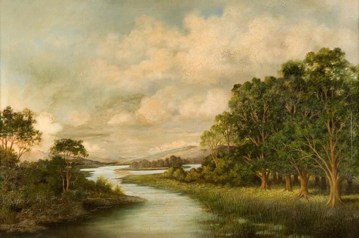 Utsikt over North Tyne River av R. Rowell
