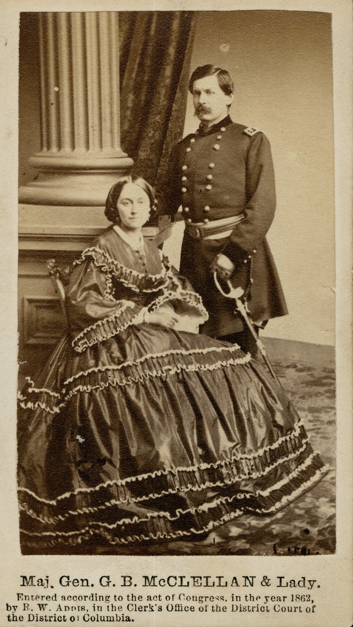 George B. McClellan, generalmajor (Union) og Ellen Mary Marcy av R.W. Addis