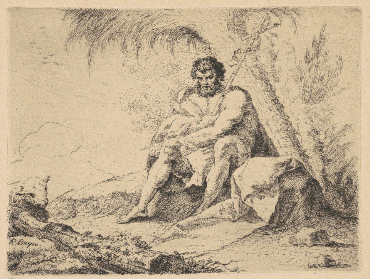 Døperen Johannes og Lammet av R. Bayeu