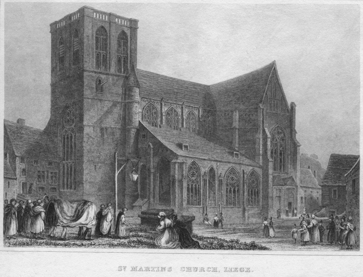St. Martins kirke, Liège, 1850 av R. Brice