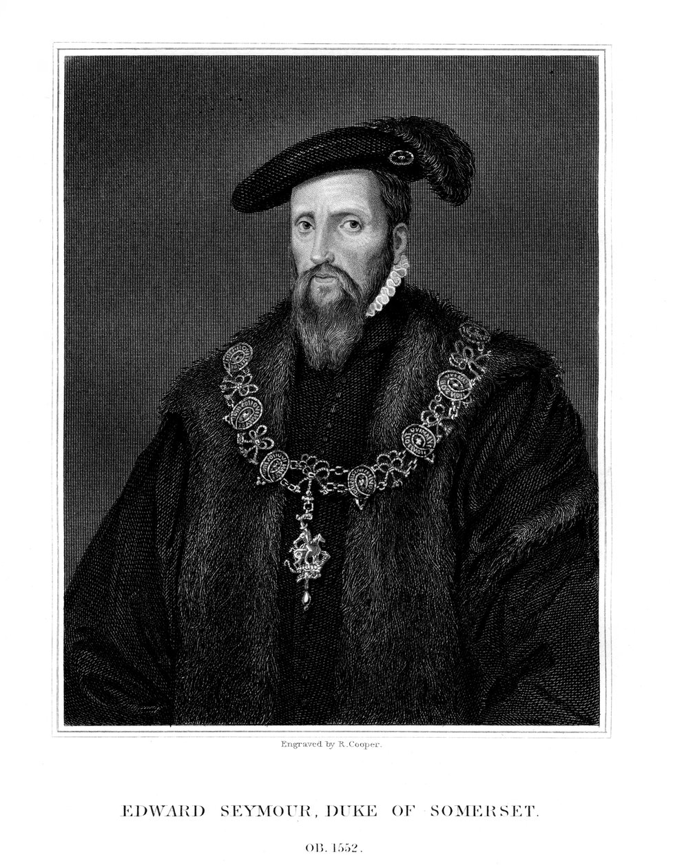 Edward Seymour, 1. hertug av Somerset, Lord Protector of England, 1823. av R. Cooper