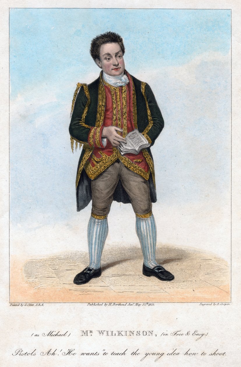 Mr Wilkinson som Michael i Free and Easy, 1822. av R. Cooper