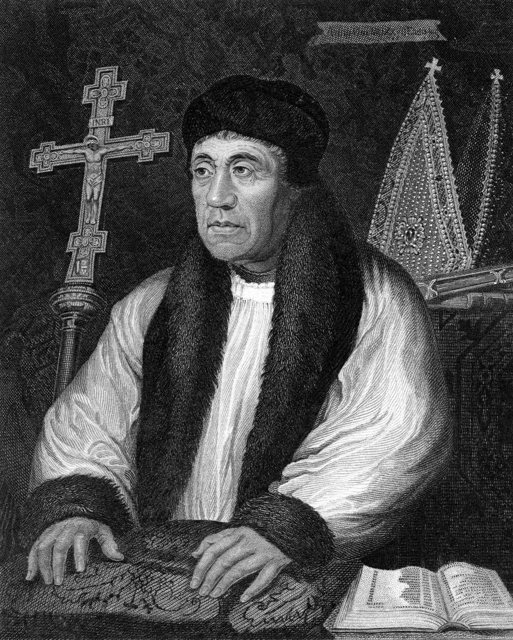 William Warham 1450-1532, erkebiskop av Canterbury, 1824. av R. Cooper