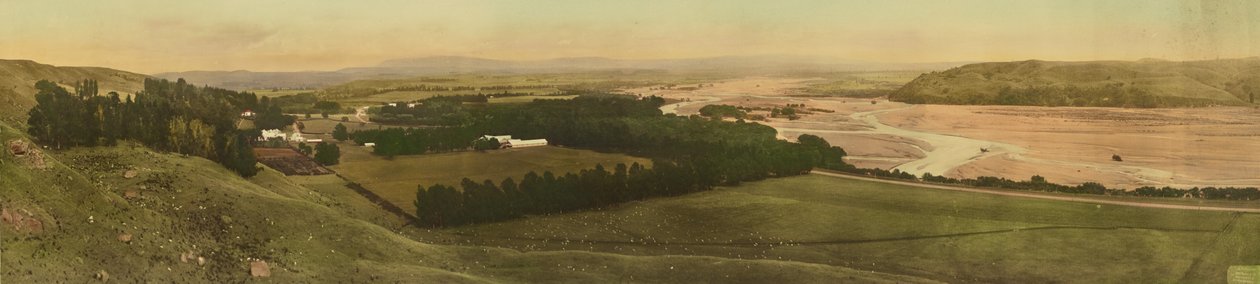 [Landskapspanorama av New Zealand] av R. P. Moore