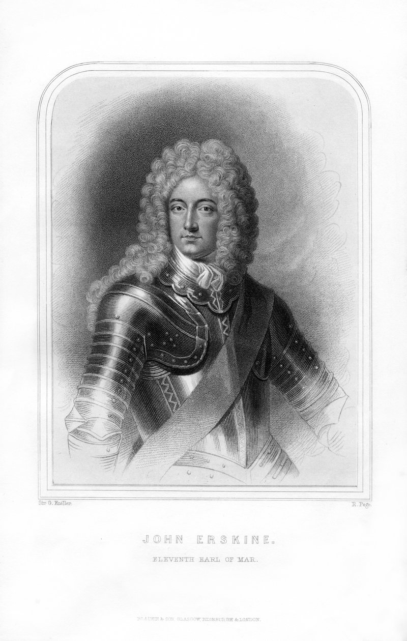 John Erskine, jarl av Mar, skotsk adelsmann og leder av jakobittene, 1870. av R. Page