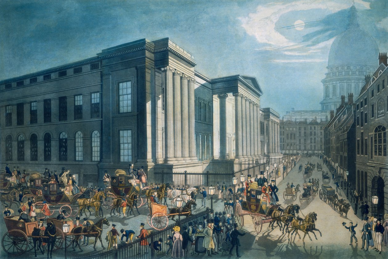 The Royal Mail starter fra General Post Office, St Martin's le Grand, London, 1800-tallet av R Reeves