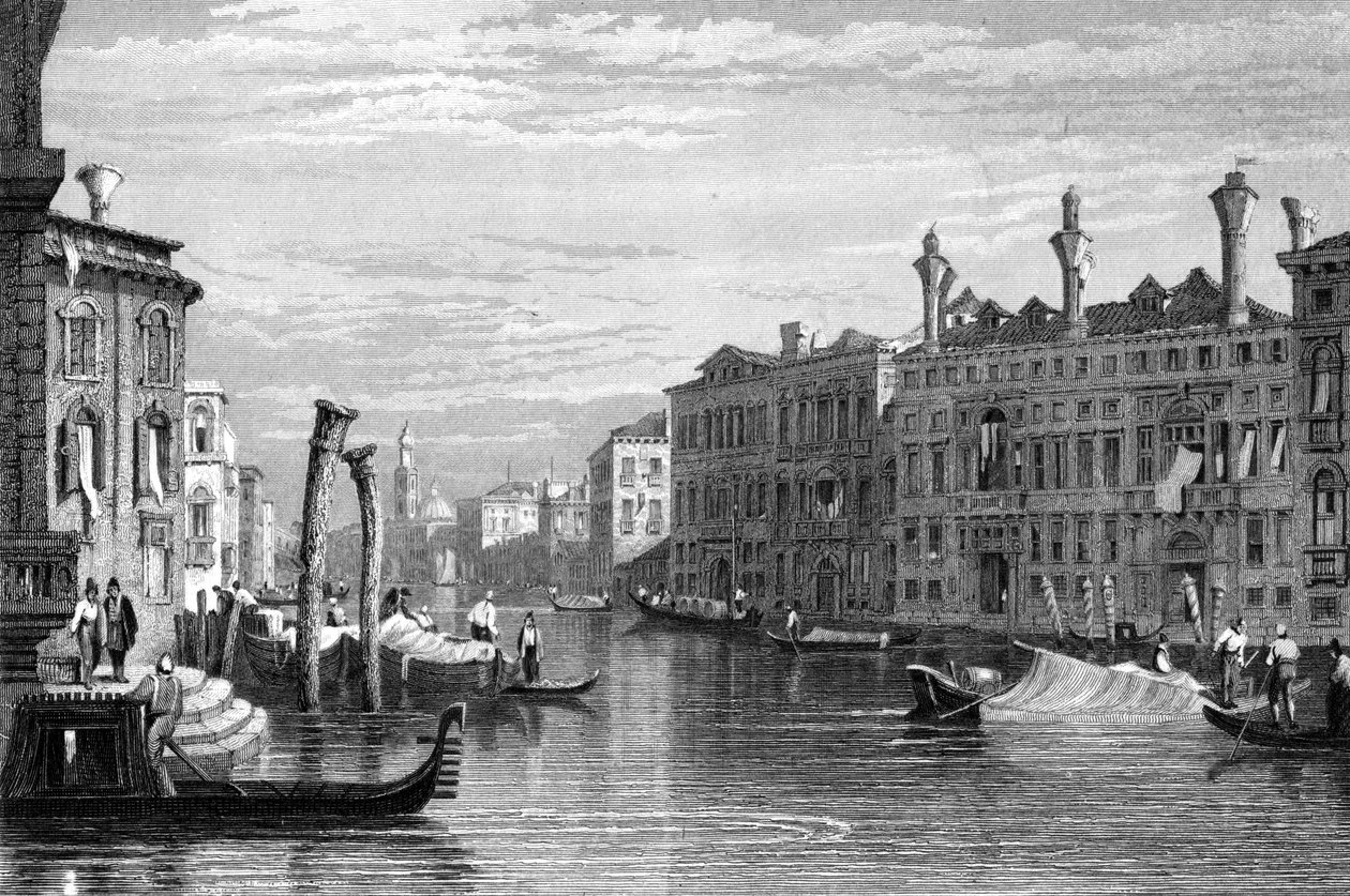 Mocenigo-palasset, Venezia, 1800-tallet. av R. Wallis