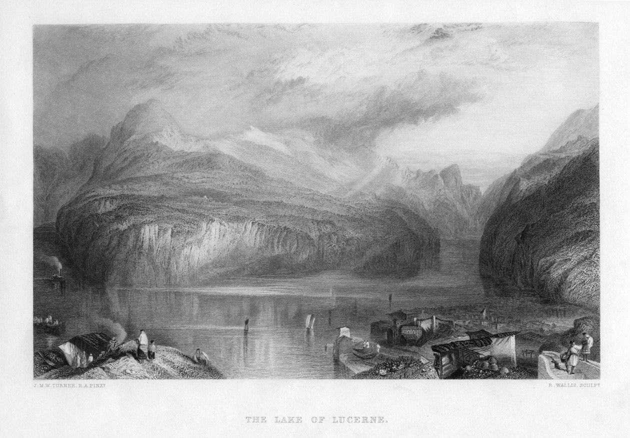 Luzernsjøen, 1800-tallet. av R. Wallis