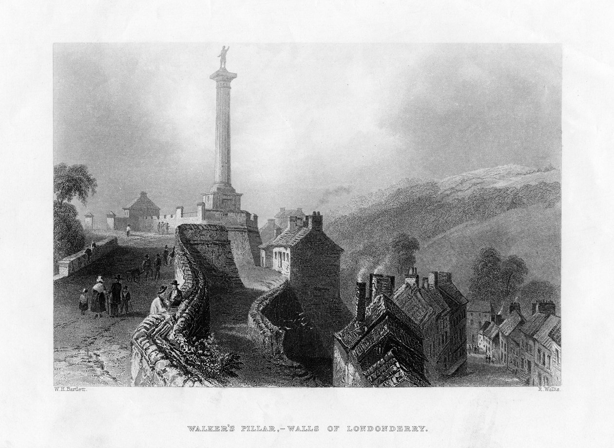 Walkers Pillar, Londonderry, Nord-Irland, 1860 av R. Wallis