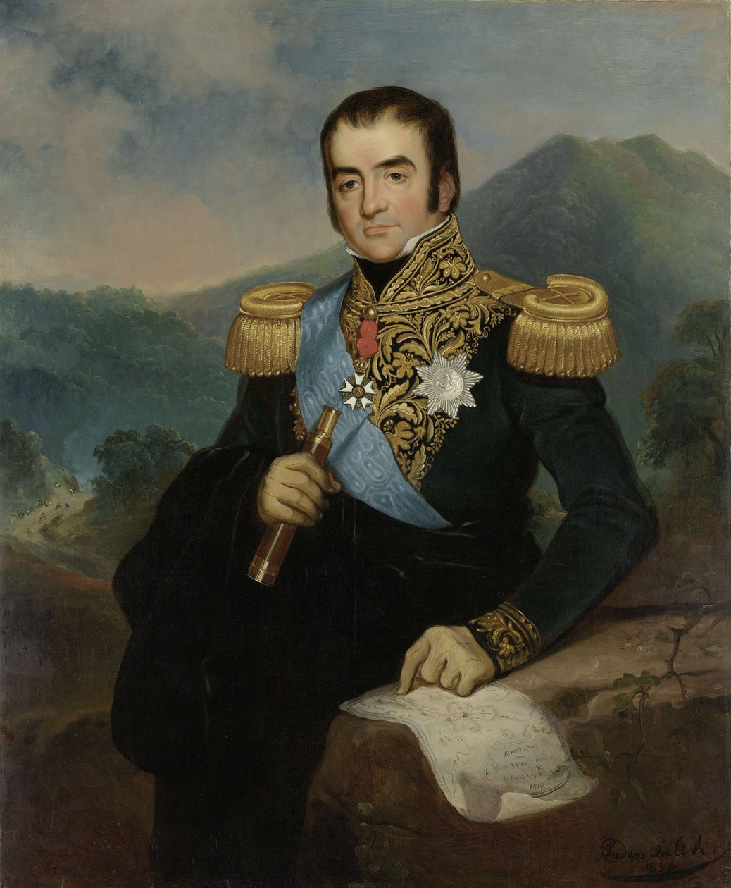 Portrettguvernør-general Herman Willem Daendels av Raden Saleh