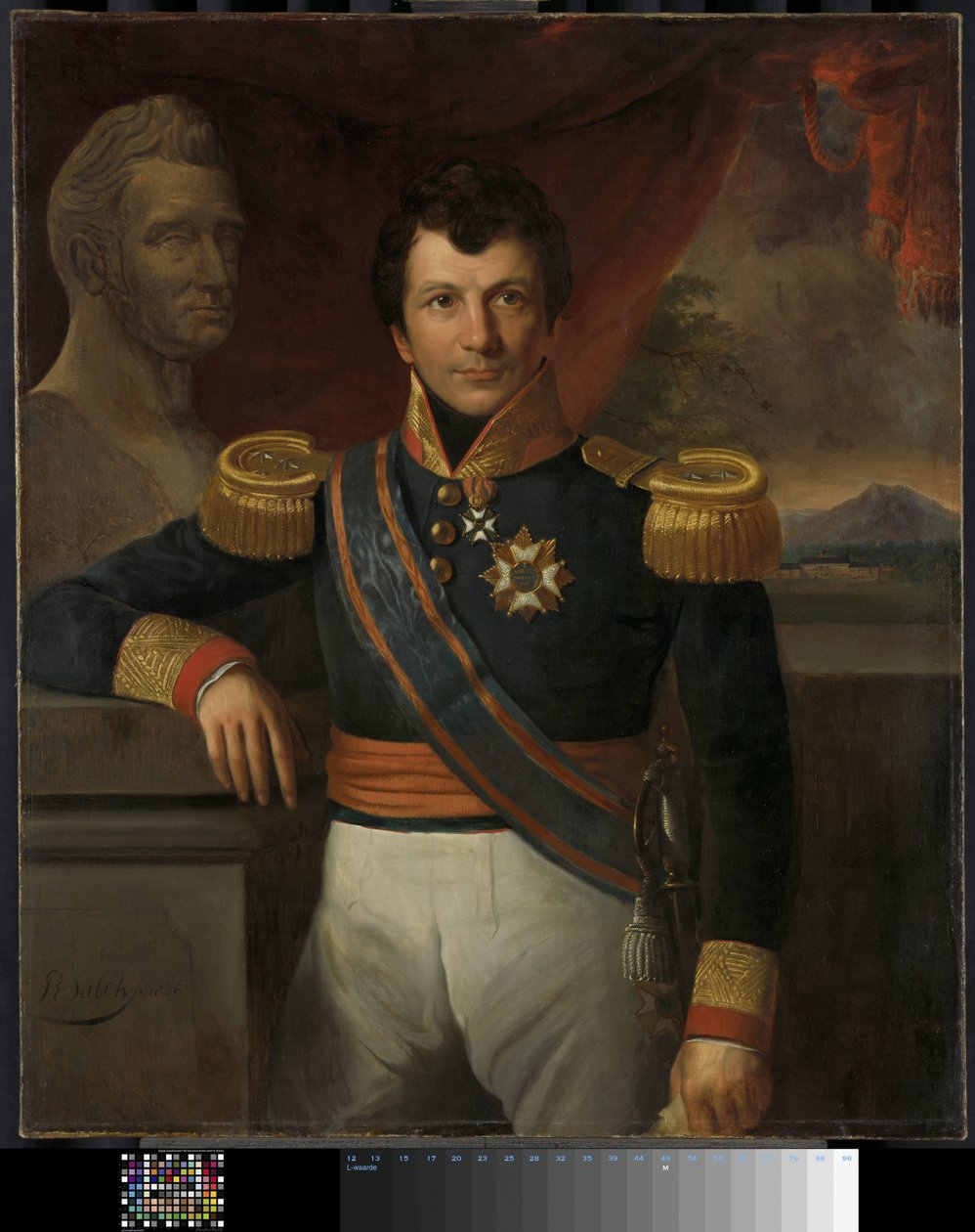 Portrett av John, graf av Bosch, generalguvernør i Nederlandsk Øst-India av Raden Sarief Bastaman Saleh