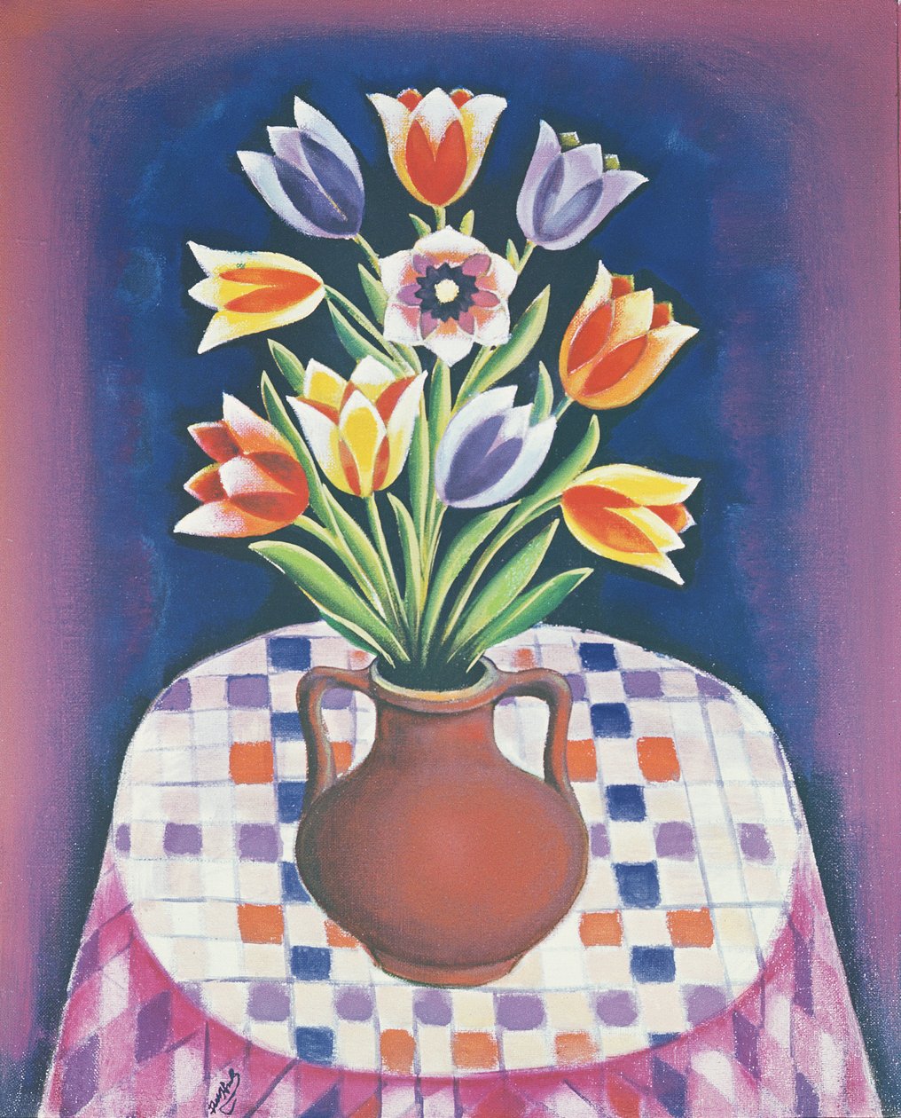 Stilleben med blomster, 1967 av Radi Nedelchev