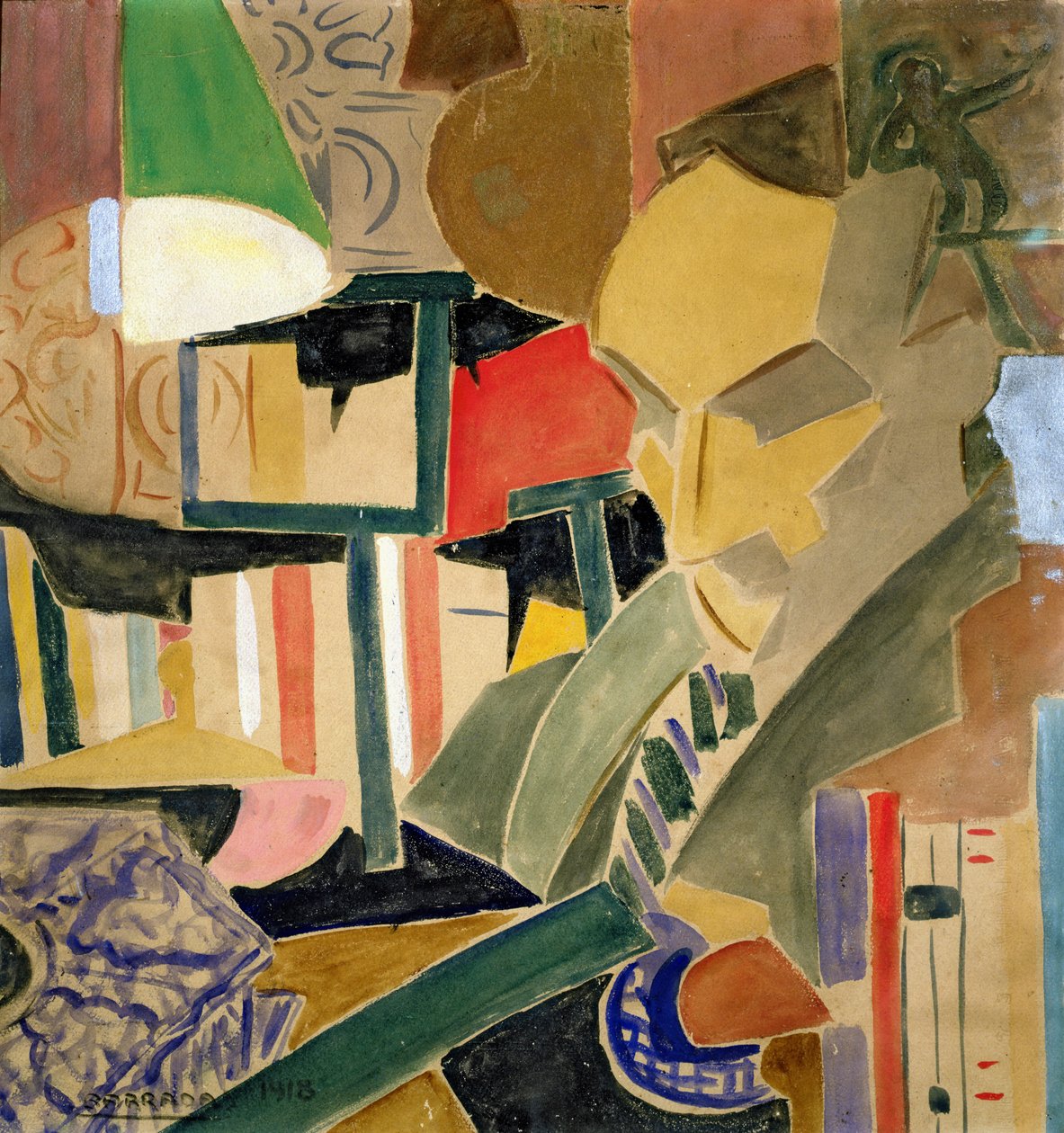 Portrett av Joan Salvat-Papasseit (1894-1924) 1918 av Rafael Perez Barradas
