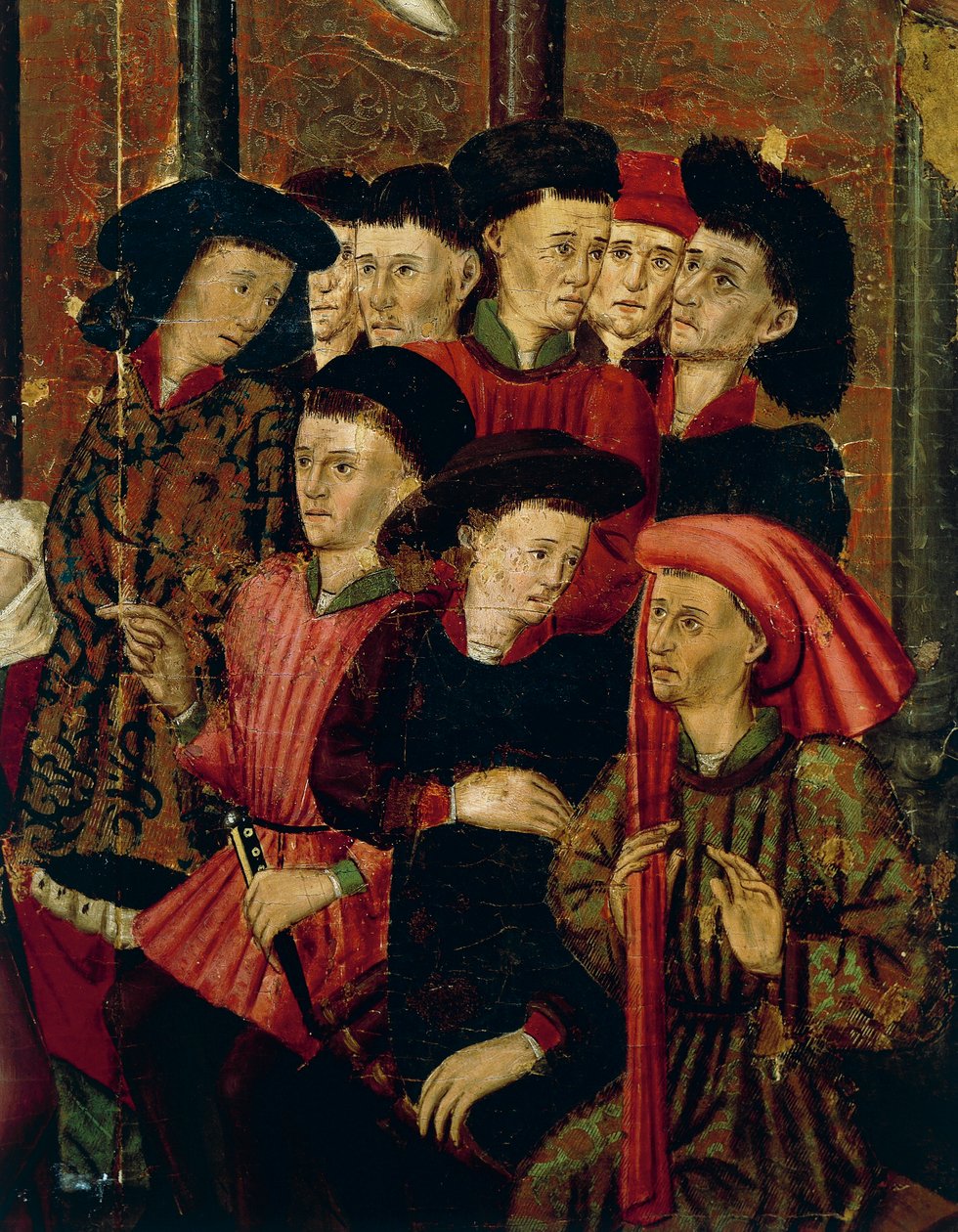Forkynnelse, detalj fra San Bernardino-altertavlen, av Joan Figuera og Tomas Rafael (aktiv i andre halvdel av 1500-tallet), tempera på panel, 399x253 cm. Detalj. av Rafael & Figuera Joan (active c.1454 1477) Tomas