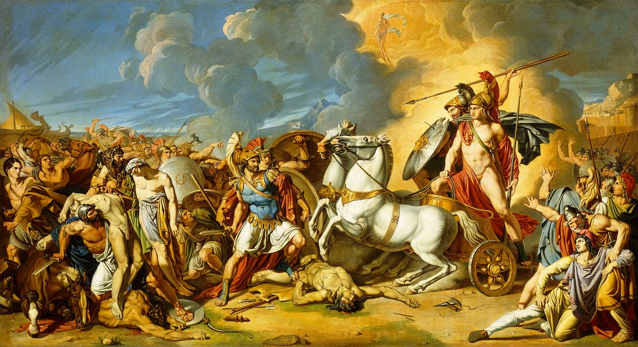 En scene fra de trojanske krigene av Rafaelle Calliano