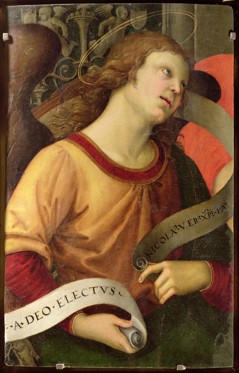 Angel, fra polyptiken til St. Nicholas av Tolentino, 1501 av Raffaello Sanzio Raphael