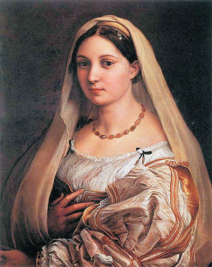 Sløret kvinne av Raffaello Sanzio Raphael