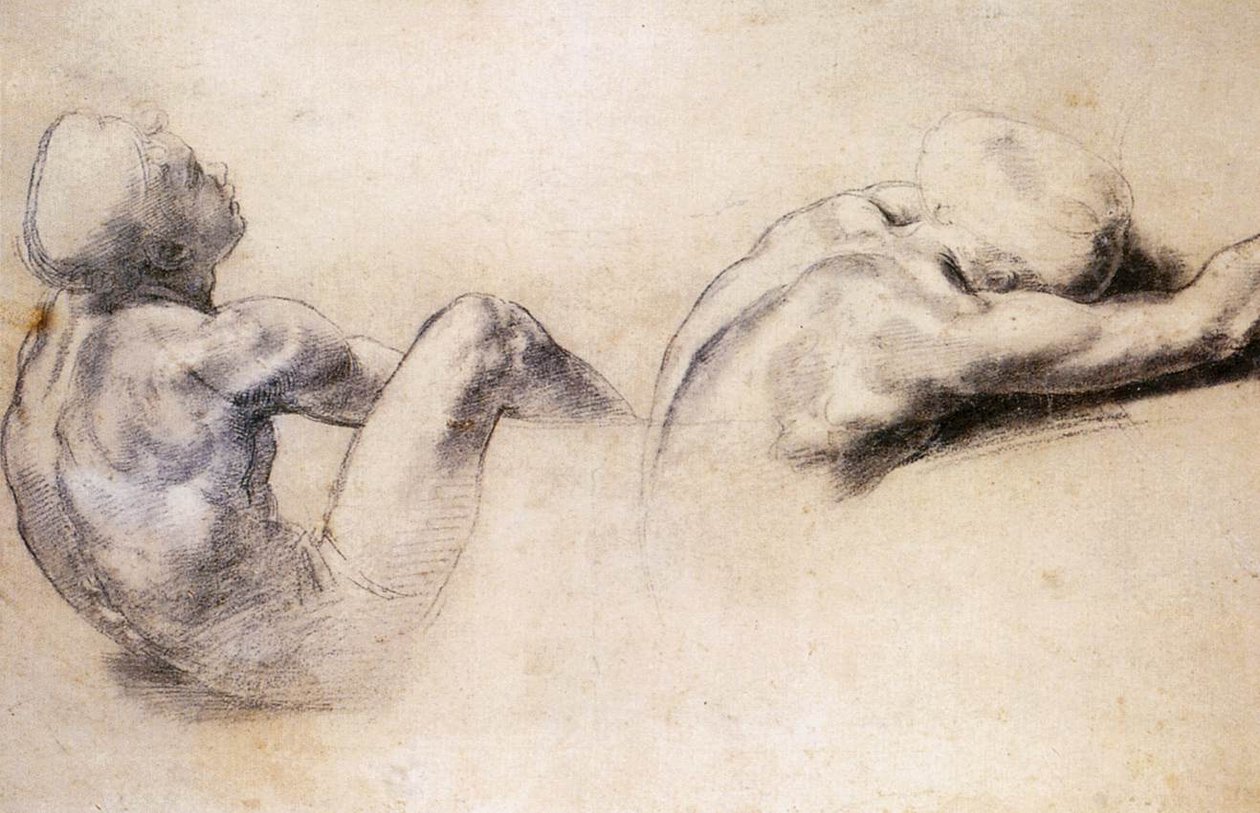 Figurstudier av Raffaello Sanzio Raphael