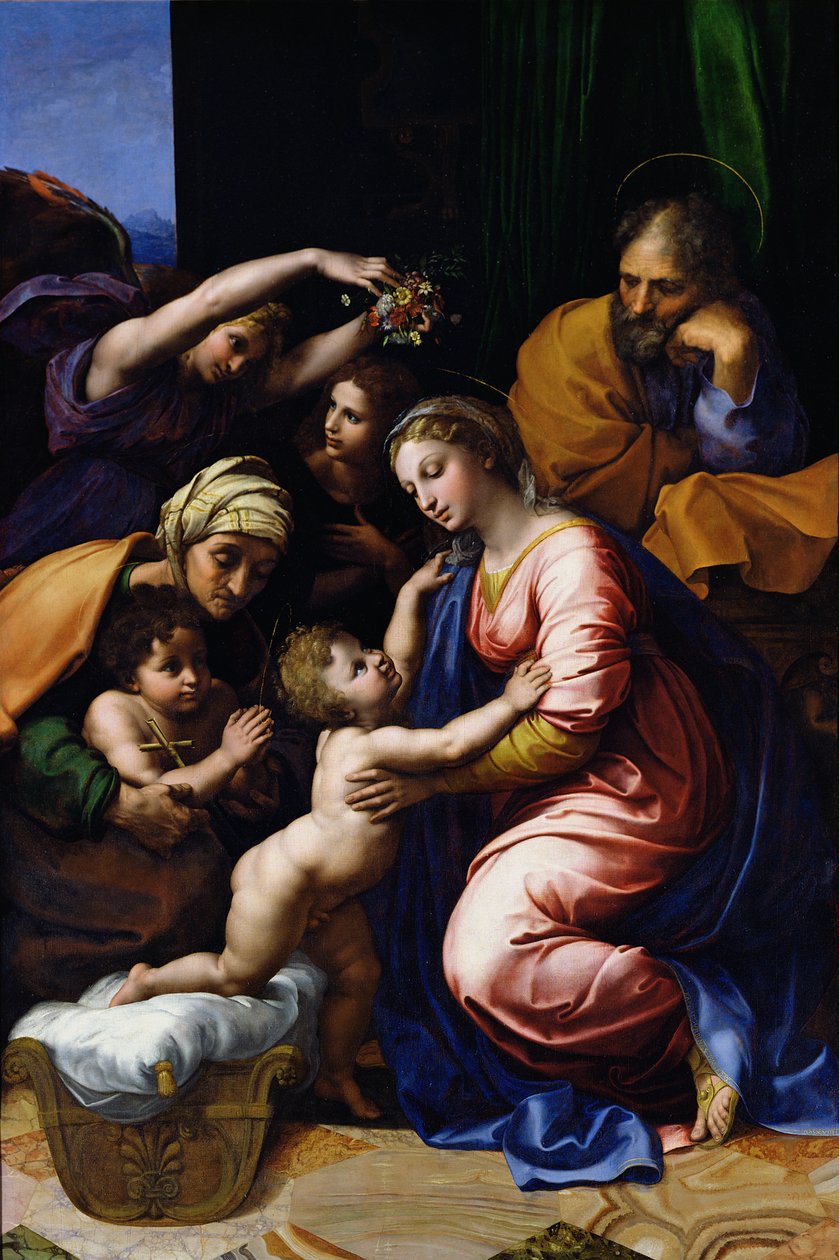 Holy Family (kjent som Grande Famille of Francois I), 1518 av Raffaello Sanzio Raphael