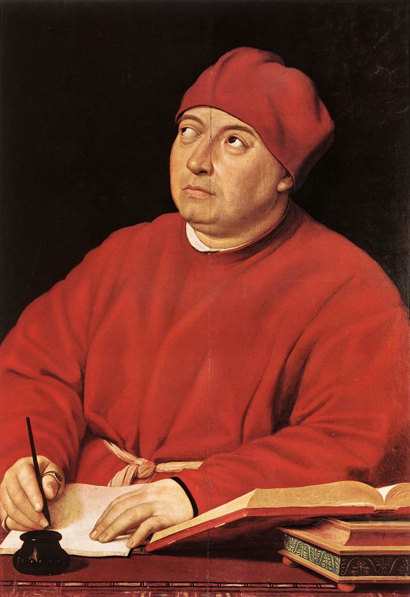 Portrett av Tommaso Inghirami av Raffaello Sanzio Raphael